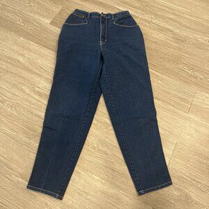 Vintage Gitano Mom Jeans Womens 12 Long High Rise Tapered Leg Blue 100% Cotton